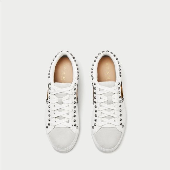 Zara Studded Sneakers with Leopard Print - Picture 4 of 13